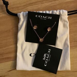 Coach, earring and necklace set